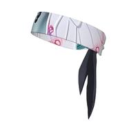 Diadema con Estampado de Mariposa Blanca de Cabo Verde, Unisex, para Fitness, Running, Tenis, Baloncesto y Karate.