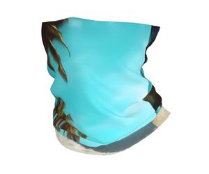 Diadema con estampado de palmeras y mar transparente para exteriores, bandana deportiva para el cuello, bufanda, cubierta facial para ciclismo, correr