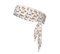 Diadema con estampado de perezoso marrón, corbata de karate ninja, bandas atléticas, banda para la cabeza que absorbe el sudor