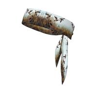 Diadema con estampado salvaje volador para hombres y mujeres, banda absorbente para el sudor, corbata para la cabeza para tenis, gimnasio, entrenamiento, sudor