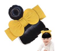 Diadema con flequillo para bebé: peluca con lazo para niña pequeña, transpirable y cómoda, accesorio para el cabello de bebé y agradable para la piel, ideal para festivales, presentaciones y eve