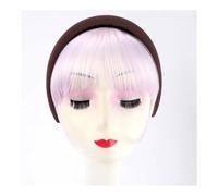Diadema con flequillo, postizo sintético con diadema de esponja extraíble, extensiones de flequillo suaves para mujeres y niñas, extensiones de cabello para uso diario (rosa)