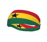 Diadema con la Bandera de Ghana, Diadema Deportiva patriótica, Cinta elástica para el Sudor para Correr, fútbol y Baloncesto.