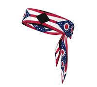 Diadema con la bandera del estado de Ohio para mujeres y hombres, elegante corbata deportiva para la cabeza, adecuada para diversas actividades deportivas