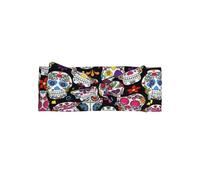 Diadema con lazo estampado de calaveras de azúcar, una diadema turbante de moda con elasticidad, adecuada para recién nacidos y bebés