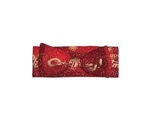 Diadema con lazo estampado Merry Christmas, una diadema turbante de moda con elasticidad, adecuada para recién nacidos y bebés