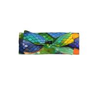 Diadema con lazo para bebé con diseño de escamas de pez arcoíris y accesorio suave para el cabello para bebés recién nacidos, niños pequeños y niños.