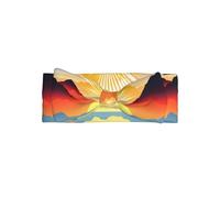 Diadema con lazo para bebé con estampado de amanecer brillante, diadema elástica súper suave, adecuada para recién nacidos, fiestas, sesiones de fotos y uso diario
