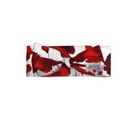 Diadema con lazo para bebé con estampado de amapola roja, regalo para recién nacidos, perfecto para bebés, niñas, accesorios para el cabello de princesa dulce