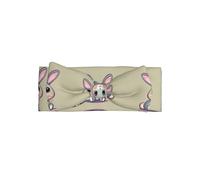 Diadema con lazo para bebé con estampado de conejito que combina con cualquier atuendo para bebés, niños pequeños y niños