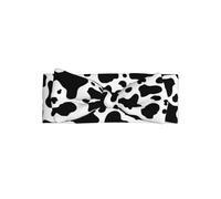 Diadema con lazo para bebé con estampado de vaca en blanco y negro, regalo para recién nacidos, perfecto para bebés, niñas, accesorios para el cabello de princesa dulce