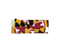 Diadema con lazo para bebé con la bandera del estado de Maryland para niñas, diadema de poliéster suave y elástica, perfecta para recién nacidos, 0-6 meses, regalo para bebé, accesorio para fotos