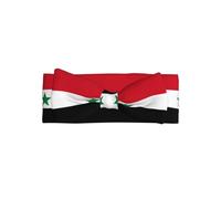 Diadema con lazo para bebé, diseño de bandera de la República Árabe Siria, banda elástica suave para recién nacidos y bebés, bonito lazo para fiestas y regalos