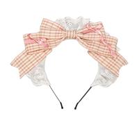 Diadema con lazo para el pelo, accesorio de peinado para mujeres y niñas, cosplay y actividades diarias, Halloween, eventos, fotos, tocados de encaje