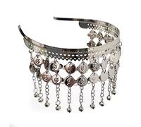 Diadema con monedas y cascabeles para bailar la danza del vientre