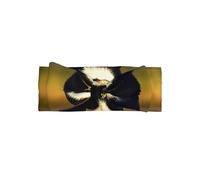 Diadema con moño para bebé con diseño de perro bajo la luna y accesorio suave para el pelo para bebés recién nacidos, niños pequeños y niños.