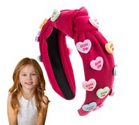 Diadema con nudo de corazón de amor, bandas para el pelo con nudo ancho,Banda para el pelo Spa anudada Banda de lavado facial de San | Decoraciones de temporada, envolturas para el cabello con corazón