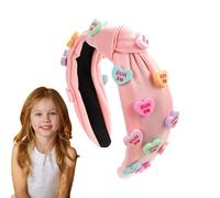 Diadema con nudo de corazón | Diadema de spa anudada para el día de San Valentín, decoración de temporada, envolturas de pelo de corazón , boda, playa, citas