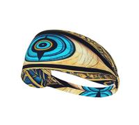 Diadema con ojo dorado de la antigua diosa egipcia, diadema elástica unisex, diadema que absorbe la humedad para deportes, correr, yoga.