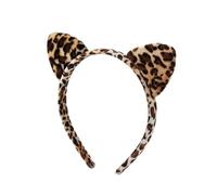 Diadema con orejas de gato con estampado de leopardo, accesorio único de Leo para mujer, ideal para carnaval, fiestas temáticas y cosplay, accesorios elegantes para disfraz de leopardo para un look