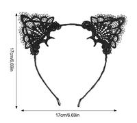 Diadema con orejas de gato llamativa, encaje exquisito y sexy, talla única, perfecta para cosplay, fiestas de disfraces y accesorios de moda