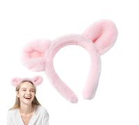 Diadema con orejas de oso, Diadema con orejas de animales | Linda diadema de felpa peluda de belleza | Diadema de spa para maquillaje y cuidado de la piel para lavarse la cara, accesorios para el cabe