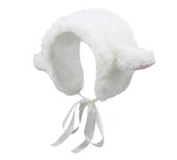 Diadema con orejas de oveja y orejas de cordero peludas para mujeres, influencers, populares, holgadas, cálidas y protectoras para los oídos