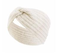 Diadema Con Orejeras Diadema cálida de invierno for mujer, diadema cruzada con nudo, lana tejida, elástica, ancha, for niñas. Accesorios for el cabello(03 White)