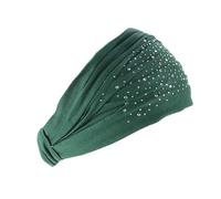 Diadema Con Orejeras Diademas con pedrería, anchas, elásticas, for mujer, turbantes, accesorios for el cabello(Green)