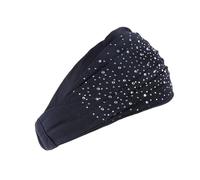 Diadema Con Orejeras Diademas con pedrería, anchas, elásticas, for mujer, turbantes, accesorios for el cabello(Black)