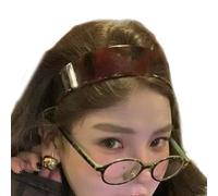 Diadema con patrón popular de acetato y ácido para mujeres jóvenes, elegante herramienta para moldear el cabello