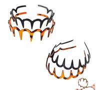 Diadema con peine de dientes en forma de U, bandas de cabeza de alto cráneo para cabello de mujer, diademas en zigzag para mujeres, aros ondulados para mujeres y niñas, accesorios para el cabello