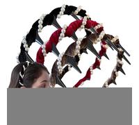 Diadema Con Perlas | 3 Piezas Diadema de Corona Alta - Antideslizante Con Dientes Para Playas Citas Escuela Trabajo Cena Bodas Banquetes Eventos