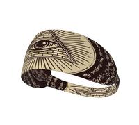 Diadema con pirámide triangular con el ojo que todo lo ve de Dios, diadema elástica unisex, diadema que absorbe la humedad para deportes, correr y yoga.