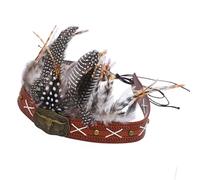 Diadema con plumas de tribus indias étnicas con diseño bohemio para mujeres y niñas, accesorios de para festivales de música, diadema de viaje