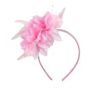 Diadema con plumas y decoración de flores para fiestas temáticas, diadema flexible de Mardi Gras para festival de Mardi Gras, celebración, carnaval, fiesta, adorno para el pelo