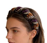 Diadema con puntos,Accesorios para el cabello Anti-Deslizante Peine | Diadema Ancha Envuelta de Lana para Niñas | Para Mujeres Adolescentes Casa Viaje Evento Transporte