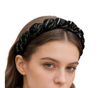 Diadema con puntos, diadema antideslizante de dientes para ropa seca, diadema para niña ancha de lana | para mujeres y adolescentes, maquillaje en casa, viaje y peinado
