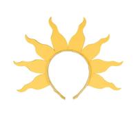 Diadema con purpurina para el sol, diosas, halos, accesorios para el cabello, diadema de llama, diadema de llama para Halloween, diadema para el pelo