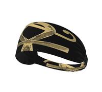 Diadema con símbolo de dioses egipcios Ankh rojo y verde, diadema elástica unisex, diadema que absorbe la humedad para deportes, correr, yoga.