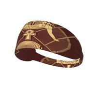 Diadema con símbolo de escarabajo del antiguo dios egipcio Thoth Ankh, diadema elástica unisex, diadema que absorbe la humedad para deportes, correr, yoga.