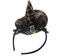 Diadema con sombrero de bruja místico, para eventos de Halloween, cómodo aro para niños y adultos, fiesta de Halloween, accesorio de disfraz de bruja