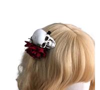 Diadema con temática de Halloween, diseño de calavera, flores, velo, disfraz de cosplay para mujer, decoración para el cabello