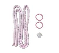 Diadema con varilla for rizar sin calor: rizadores de pelo suaves for rizos de seda, sin rodillos térmicos for peinar el cabello sin esfuerzo(Pink)