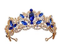 Diadema coronada con diamantes de imitación de cristal para bodas y concursos de belleza, diseño único, accesorios para la cabeza para mujeres y niñas