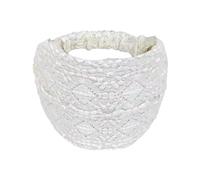 Diadema cosmética antihumedad atractiva ancha elástica para mujer, color blanco