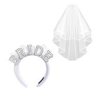 Diadema de 1 pieza, velo de 1 pieza, diadema de novia, diadema de boda, diadema de perlas nupciales, diadema de novia elegante