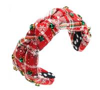 Diadema de ala ancha con nudo para mujer, delicadas diademas de Navidad, diademas para niñas dulces para tomar fotos