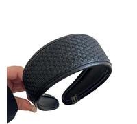 Diadema de ala ancha de piel sintética, retro, ligera, suave, cómoda, de ala ancha, para mujeres y niñas, uso diario