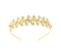 Diadema de aleación de estrás, diademas para mujer, diadema de metal, diadema de novia, diadema con brillantes para mujeres, novias, damas de honor, fiestas, bodas, corazones dorados